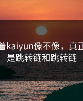 别只盯着kaiyun像不像，真正要看的是跳转链和跳转链